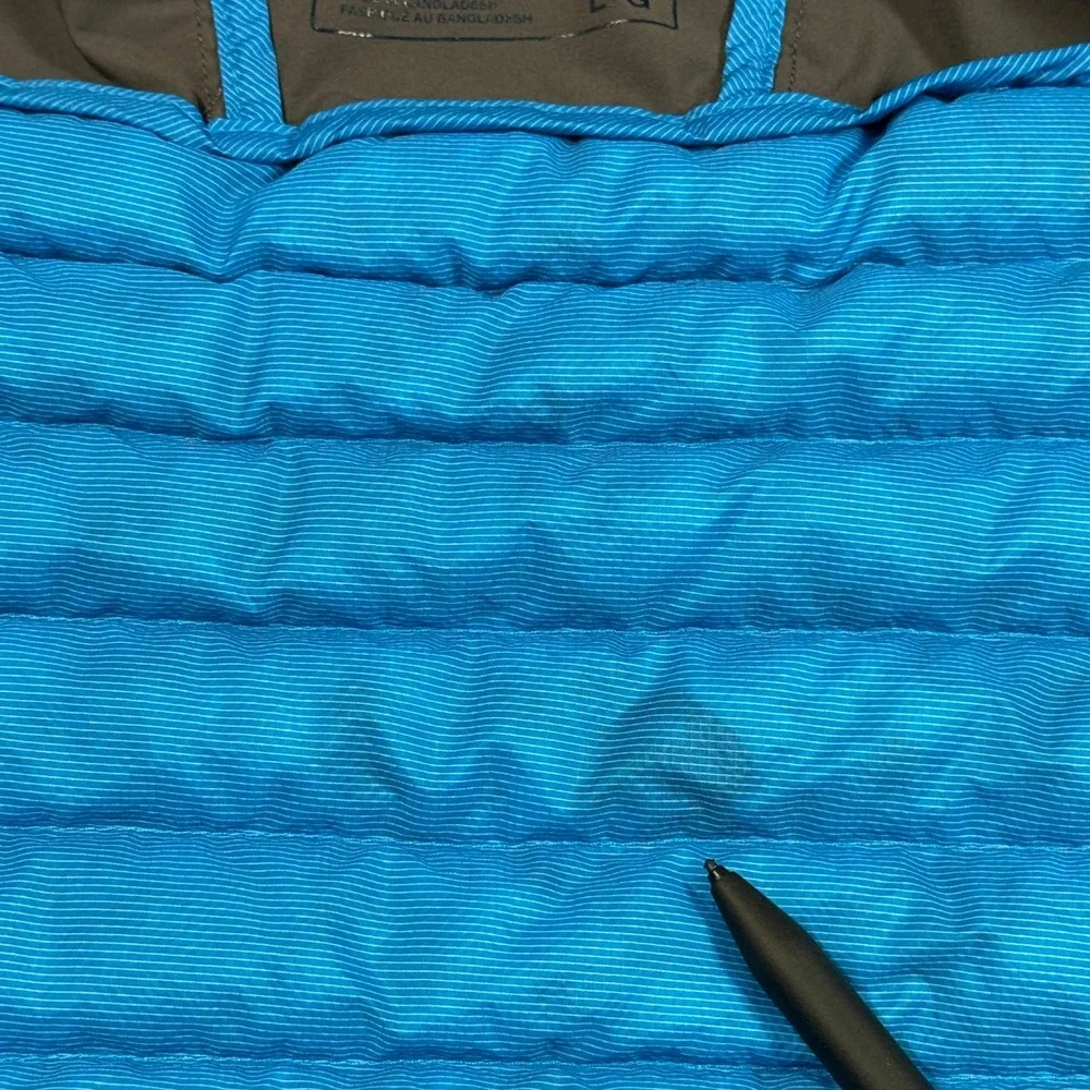 The North Face Verto Micro Jacket Mens Large 800 Down Hybrid Puffer Blue Gray